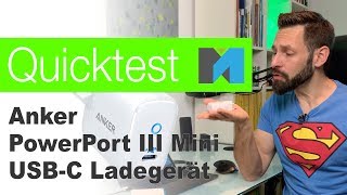 🔋🔌 Quicktest Anker PowerPort 3 Mini  Mit 30W schnell laden [upl. by Olivia]