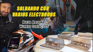 ¡NO CREERAS LO QUE ESTE EQUIPO DE SOLDURA HACE prueba en diferentes electrodos en soldadura MMA [upl. by Nylorac]