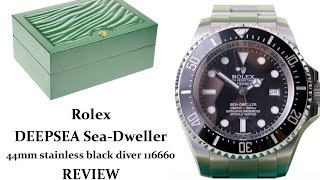 ▶ Rolex Deepsea SeaDweller black Dial amp ceramic Bezel 44mm steel  Unboxing amp REVIEW 116660 [upl. by Kamat310]