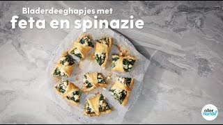 Bladerdeeghapjes met feta en spinazie – recept – Allerhande [upl. by Ube]