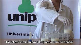 Prova da peroxidase em leite fluido [upl. by Aikyt699]