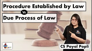 How PROCEDURE ESTABLISHED BY LAW different from DUE PROCESS OF LAW [upl. by Klemm]