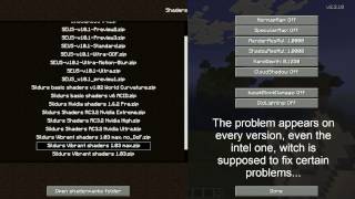 Minecraft Sildurs Shaders amp noBlocks mod Problem [upl. by Blackman]