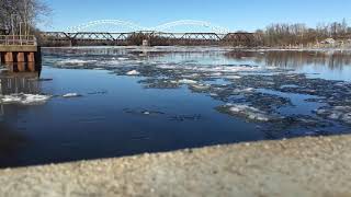 MiddletownPortland CT Swing Bridge Opening Time Lapse [upl. by Netsirhc847]