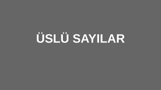 Üslü Sayılar 1  Erdem Ersoy 52 [upl. by Maybelle723]