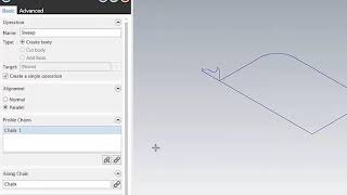 Solid Modeling Sweep Command  Mastercam 2018 [upl. by Anora]