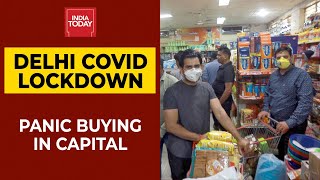 Amid Fear Of Covid Lockdown People Resort To Panic Buying In Delhi [upl. by Laniger]