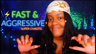 ASMR  ⚡FAST AND AGGRESSIVE HAND MOVEMENTS 🤤🔥 CHAOTIC BRAIN MELTING TRIGGERS ♡ [upl. by Brost]