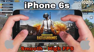 Pubg Mobile On iPhone 6s  Setting Graphics Smooth  High FPS [upl. by Aerdnas]