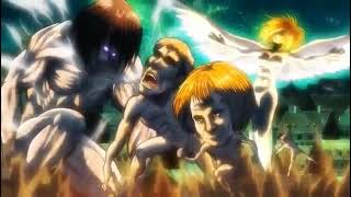 Dot Pyxis  Mikasa  Jean  Historia  Connie  Armin turning into titans  Attack on Titan OVA [upl. by Llewkcor]