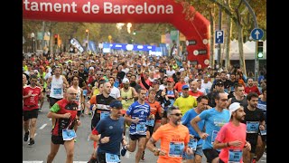 Salida eDreams Media Maratón Barcelona 2021 [upl. by Enirod]