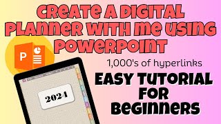 Create a Digital Planner step by step that has 1000s of Hyperlinks Using PowerPoint sellonetsy [upl. by Clive655]