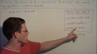 Solving Trigonometric Equations with the Quadratic Formula  Trigonometry [upl. by Janot]