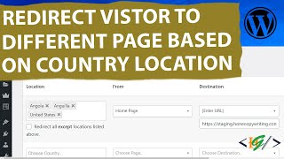 How to Redirect Visitor to Different Page  Url Based on Country WordPress  IP2Location Redirection [upl. by Shifra]