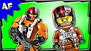 Lego Star Wars POE DAMERON Battle Figure 75115 Stop Motion Build Review [upl. by Annayek]