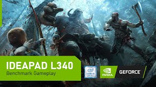 God of War  Ideapad L340 CORE i5 9300HF  GTX 1050 3GB [upl. by Idnis]