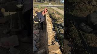 Creating an amazing Sandstone retaining wall canberra stonemason stonewalling [upl. by Neveda]