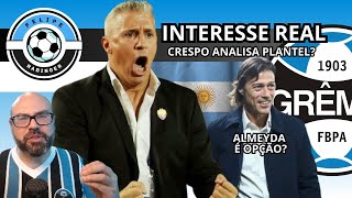 CRESPO ANALISA ELENCO  ALMEYDA OPÇÃO  ARGENTINOS EM ALTA NO GRÊMIO [upl. by Anelhtac654]