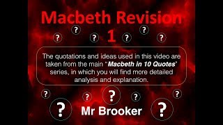 Macbeth Revision 1 [upl. by Elletnahs]