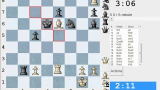 Chess Worldnet LIVE Blitz 1712 vs Burgsvik IM 2102  Old Benoni Schmids system A43 [upl. by Lelah]