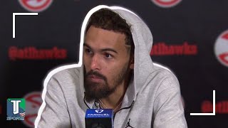 Trae Young REACTS to dishing out 19 ASSISTS in the Hawks 1point WIN at Kings [upl. by Allbee]