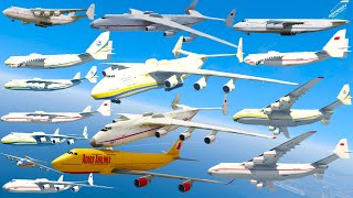 GTA V Antonov AN225 Mriya Airplanes Best Extreme Longer Crash and Fail Compilation [upl. by Tucky]