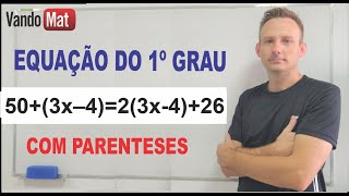 EQUAÇÃO DO 1º GRAU COM PARENTESES equação encceja concurso [upl. by Ninnahc]