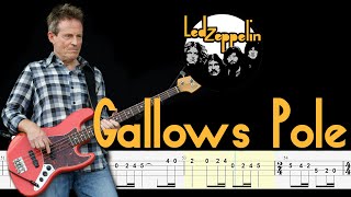 Led Zeppelin  Gallows Pole Bass Tabs amp Tutorial By John paul jones [upl. by Kermie]