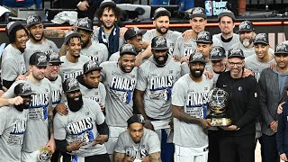 The Dallas Mavericks Receive The Oscar Robertson Trophy As The NBA Western Conference Champions [upl. by Gass]