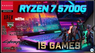 Ryzen 7 5700G IGPU  Radeon Graphics in 15 GAMES  2024 [upl. by Kallman827]