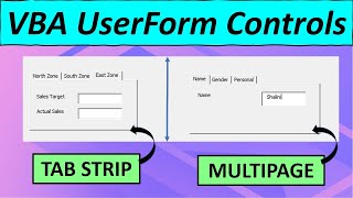 Tab Strip  Multi Page  Controls In VBA User Form  VBA Controls  VBA Tutorial in Hindi [upl. by Novyad]