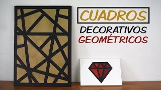 CUADROS DECORATIVOS GEOMÉTRICOS con spray 🎴 [upl. by Cathleen99]