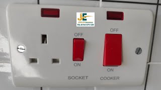 Install Cooker socket Control unit switch like a pro [upl. by Lexy]