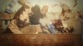 Eren amp Zeke vs Reiner Porco and Pieck FULL FIGHT  Attack on Titan 2022 [upl. by Mora]