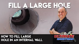 how to fill large hole in an internal wall [upl. by Llenyar]