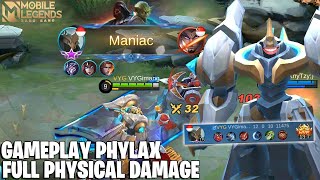 GAMEPLAY NEW HERO PHYLAX JADI HYPER  DAMAGE TANK MM INI JADI MAKIN NGERI COI MOBILE LEGENDS [upl. by Eisoj]