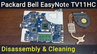 Packard Bell EasyNote TV11HC Disassembly Fan Cleaning and Thermal Paste Replacement Guide [upl. by Suzi841]