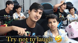 Haste haste halat khrab hogyi aaj to 😂  try not to laugh challenge with piyush [upl. by Halac]