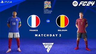 FC 24 PS4  France vs Belgium  UEFA Nations League 2425 [upl. by Dukie718]