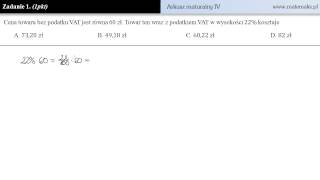 Zadanie 1  Arkusz maturalny IV [upl. by Haerr374]