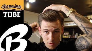 How to  Natural Pompadour  Mens Hair Tutorial amp Hairstyle [upl. by Aramenta109]