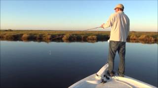 Fishing guide Capt Robby Trahan on sightfishing Sabine Lake redfish [upl. by Snevets484]