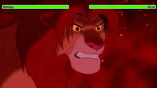 The Lion King 1994 Final Battle with healthbars [upl. by Samal]