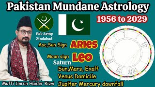 Pakistan Mundane Astrology Predictions 1956 to 2029  Correct Tropical Natal Chart of Pakistan [upl. by Novert]