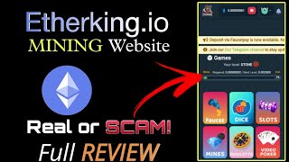 Etherking io Mining Website Withdrawal Proof 🛑  Etherking Mining Website Full Review  Real or Fake [upl. by Ardekahs]