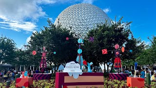 Disney Epcot FoodampWine Festival 2024 opening day with all menus 30andNerdy Magical Motivations [upl. by Nnylhtak417]