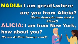 DIÁLOGO EM INGLÊS COM EXPRESSÕES IDIOMÁTICAS PARA TREINAR LISTENING E COMPREENSÃODIÁLOGO 1 [upl. by Nitsruk244]