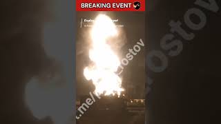 Explosion at Oil Depot in Kamensk District Captured on Video russia ukrainewar breakingnews [upl. by Einama293]