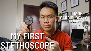 MY FIRST EVER STETHOSCOPE 👨🏻‍⚕️  Littmann Cardiology IV Unboxing [upl. by Nnaeiluj]