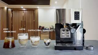 JASSY JS100 19 Bar espresso coffee machine with milk tank [upl. by Nirrad]